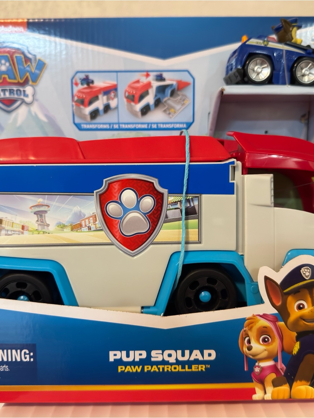 Paw Patrol Pup Squad Paw Patroller - Red, Blue & White